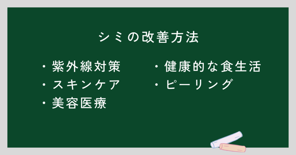 シミの改善方法